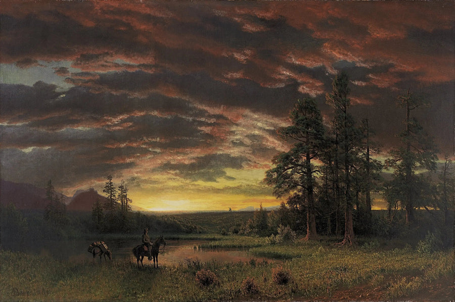 Evening in the Prairie - Albert Bierstadt