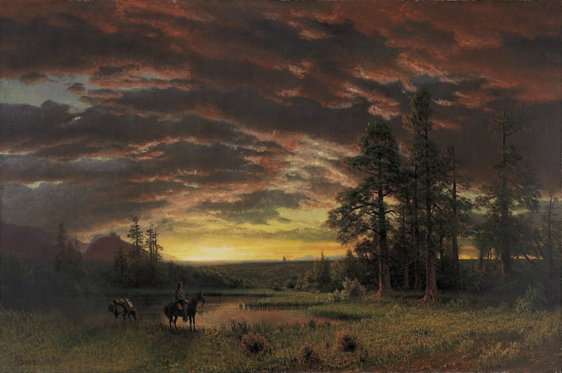 Evening in the Prairie - Albert Bierstadt