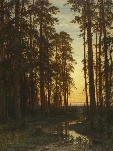 Evening in a Pine Forest - Ivan Chichkine