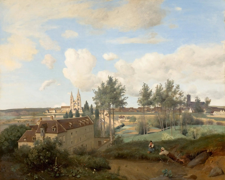 Soissons seen from M. Henry's factory - Jean-Baptiste Camille Corot