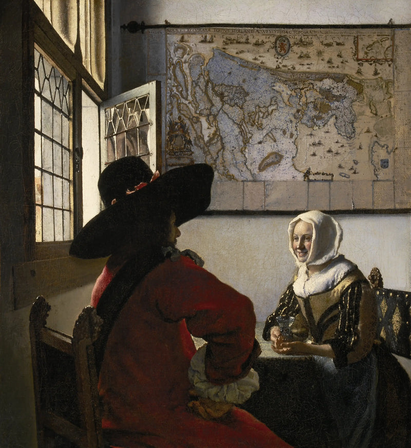 Soldier and Laughing Young Girl - Johannes Vermeer