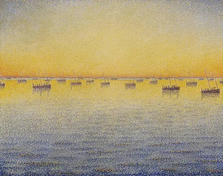 Sunset, Sardine Fishing, Concarneau - Paul Signac
