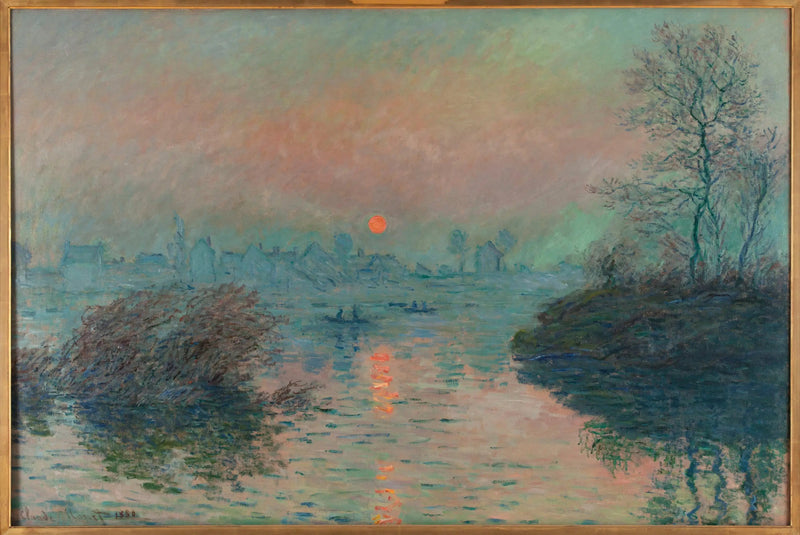 Sunset on the Seine at Lavacourt, winter effect - Claude Monet