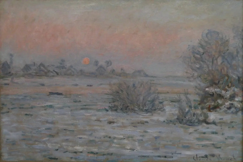 Winter Sun at Lavacourt - Claude Monet