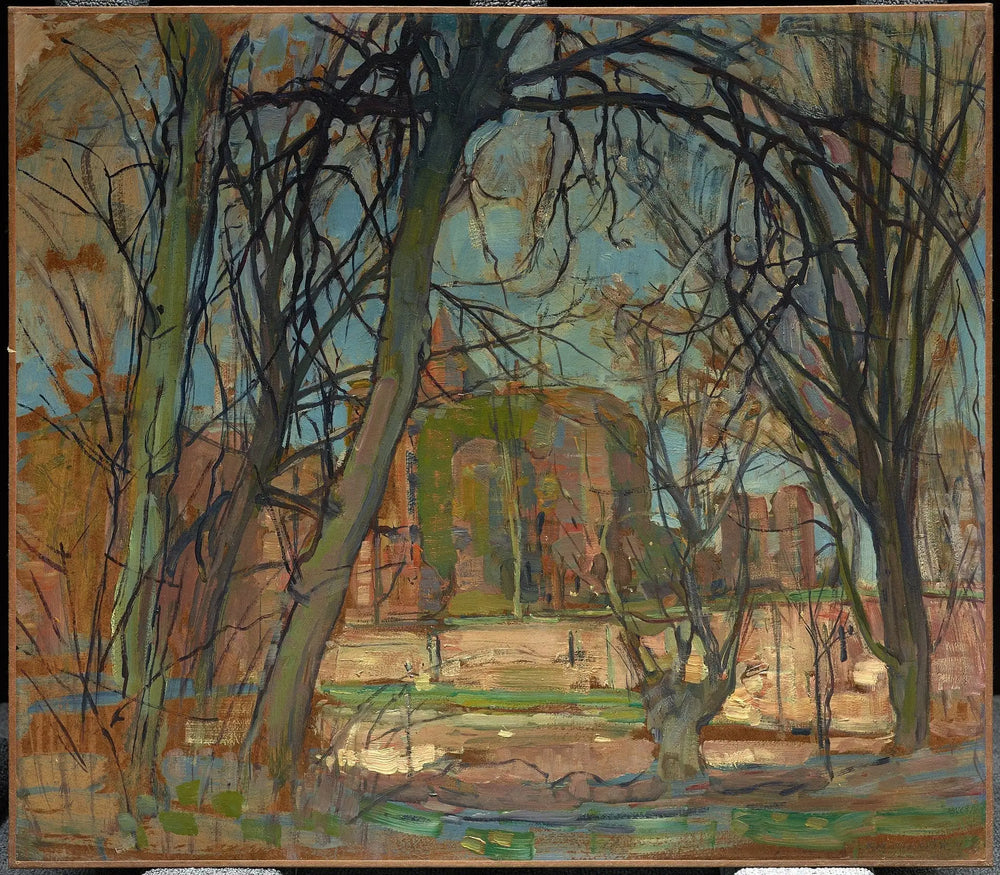Soleil de printemps (Lentezon): Ruine du château de Brederode - Piet Mondrian - Alpha Reproduction