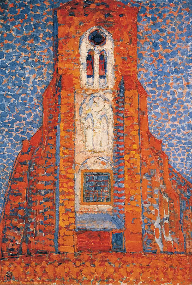 Sun, Church of Zeeland; Facade of the Church of Zoutelande - Piet Mondrian