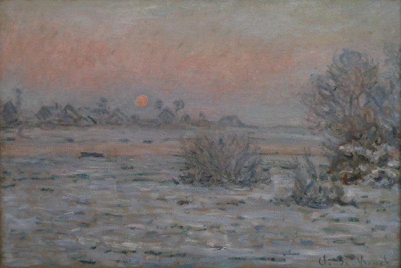 Winter sun in Lavacourt W557 - Claude Monet