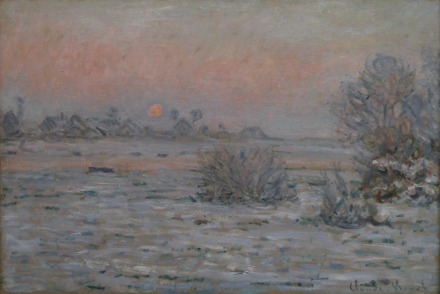 Winter Sun at Lavacourt - Claude Monet
