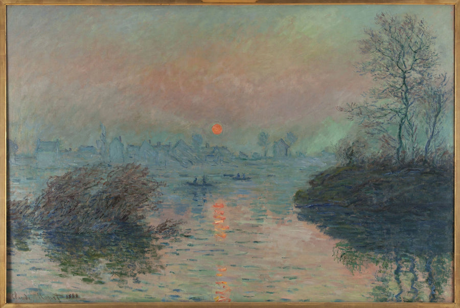 Sunset on the Seine at Lavacourt, winter effect - Claude Monet
