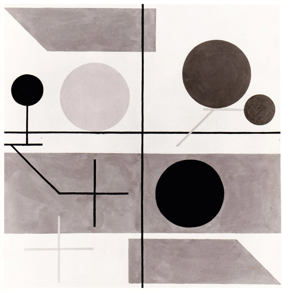Quatre espaces à plans, cercles et croix - Sophie Taeuber-Arp