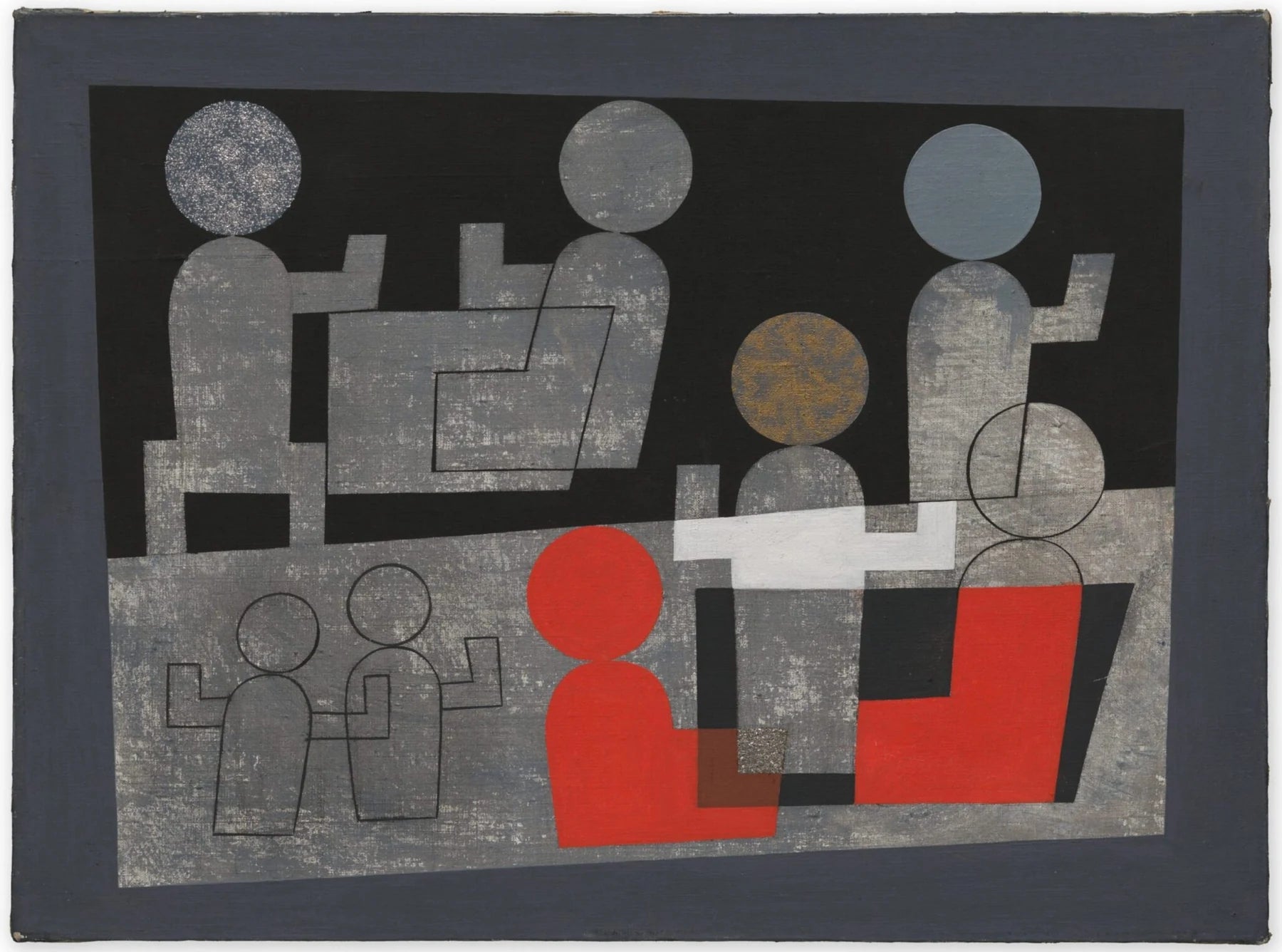 Personnages*, peinture de Sophie Taeuber-Arp