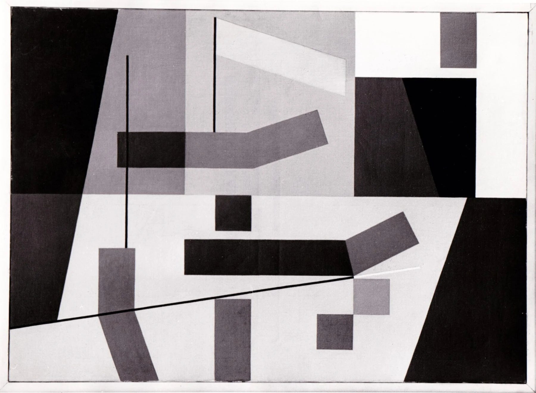 Six espaces aux teintes ensoleillées, peinture de Sophie Taeuber-Arp