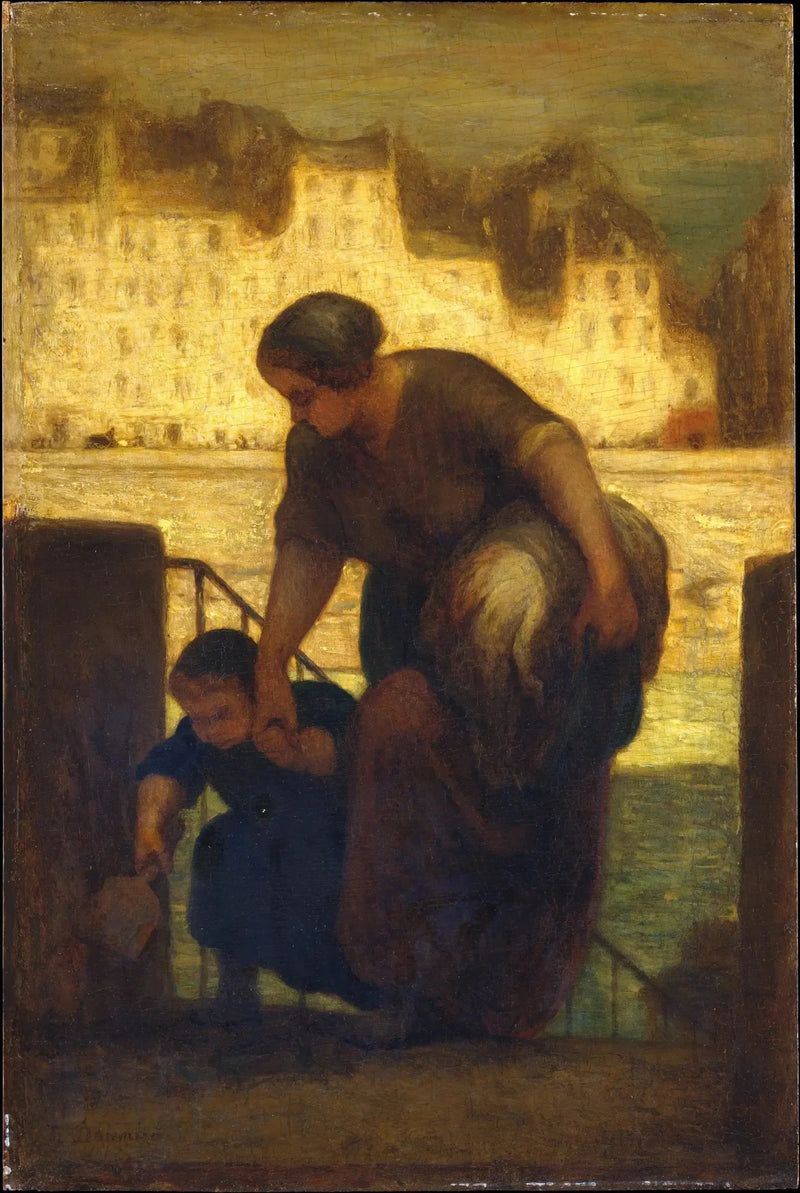 Laundry Boat Departure - Honoré Daumier