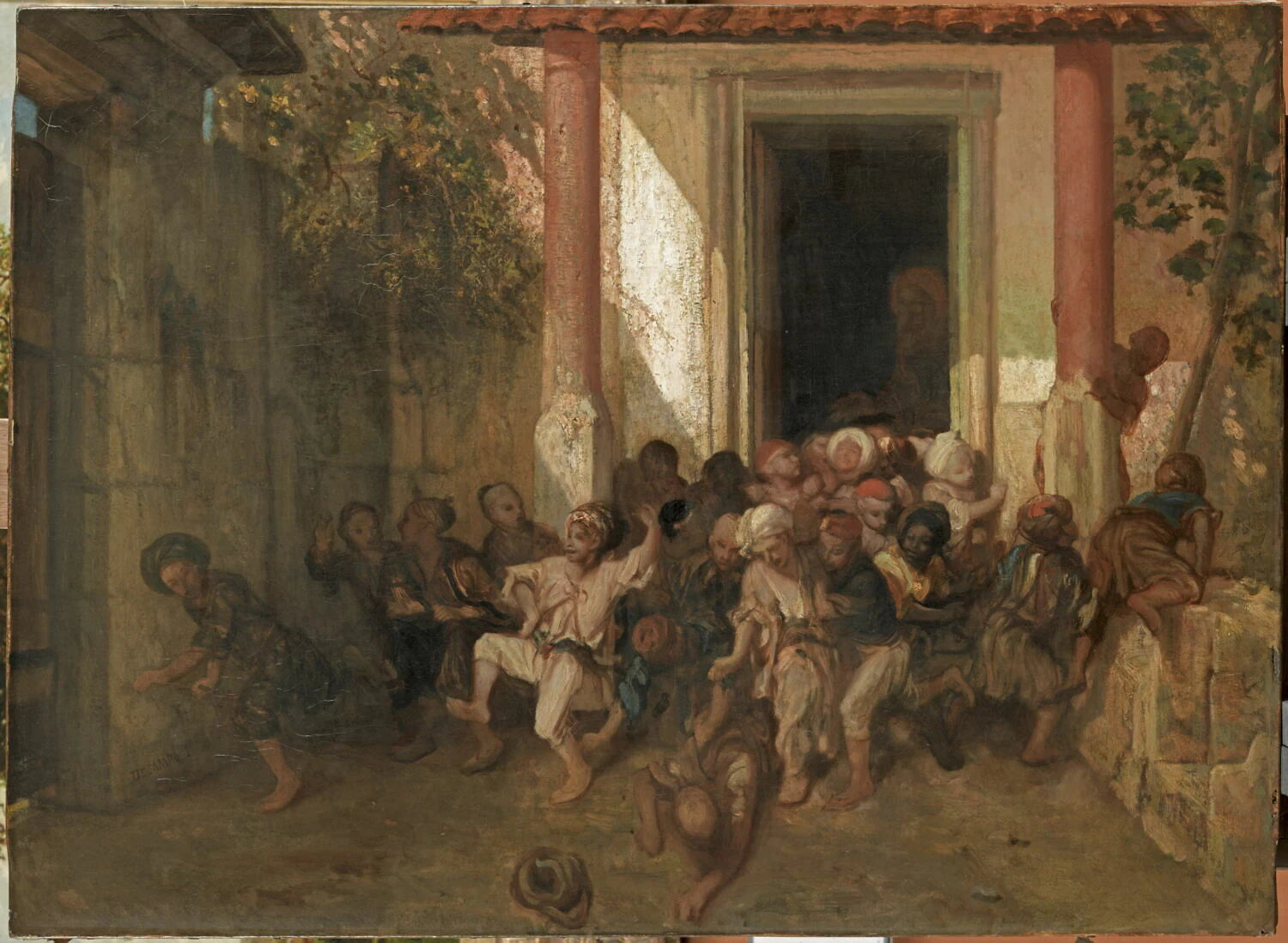 Sortie de l'école turque - Alexandre-Gabriel Decamps