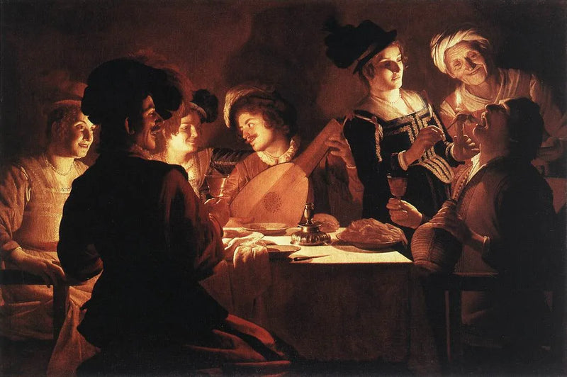 Dinner with a Lute Player - Gerrit van Honthorst