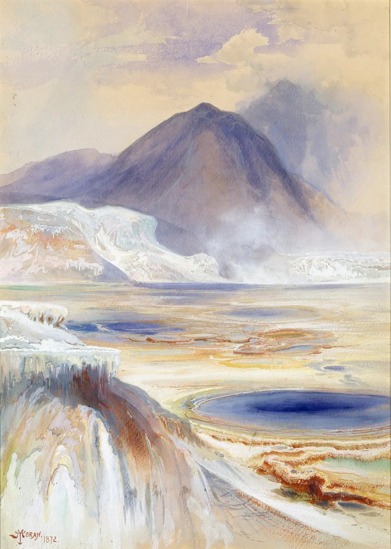 Hot Springs of Mammoth, Yellowstone - Thomas Moran