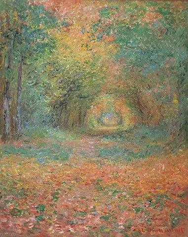 Reproduction du tableau « Sous-bois dans la forêt de Saint-Germain - Claude Monet » par Alpha Reproduction en peinture à l’huile