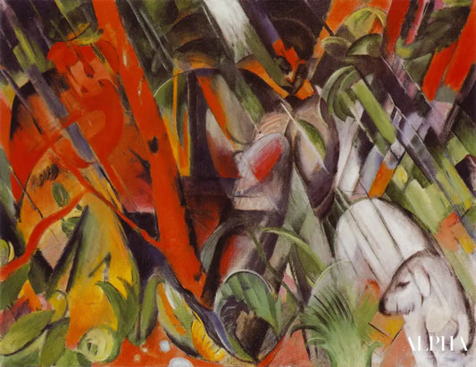 Sous la pluie - Franz Marc - Reproductions de tableaux et peintures haut de gamme