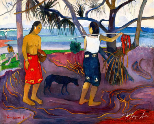 Sous l'arbre Pandanus II - Paul Gauguin - Reproductions de tableaux et peintures haut de gamme