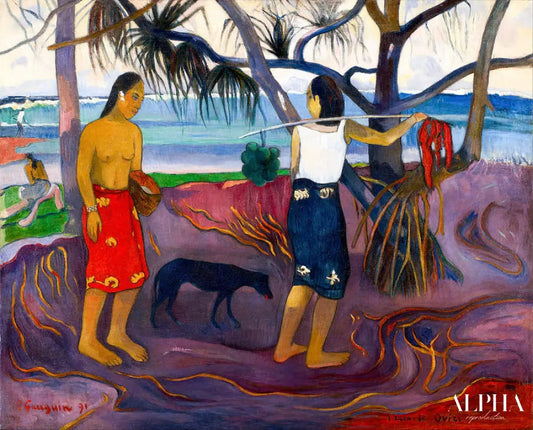 Sous l'arbre Pandanus II - Paul Gauguin - Reproductions de tableaux et peintures haut de gamme