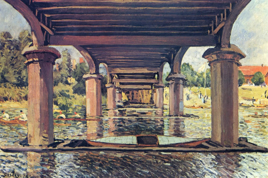 Under the Hampton Court Bridge - Alfred Sisley
