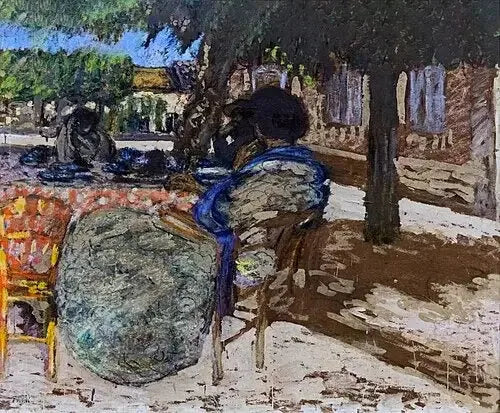 Under the Trees of the Red Pavilion - Édouard Vuillard