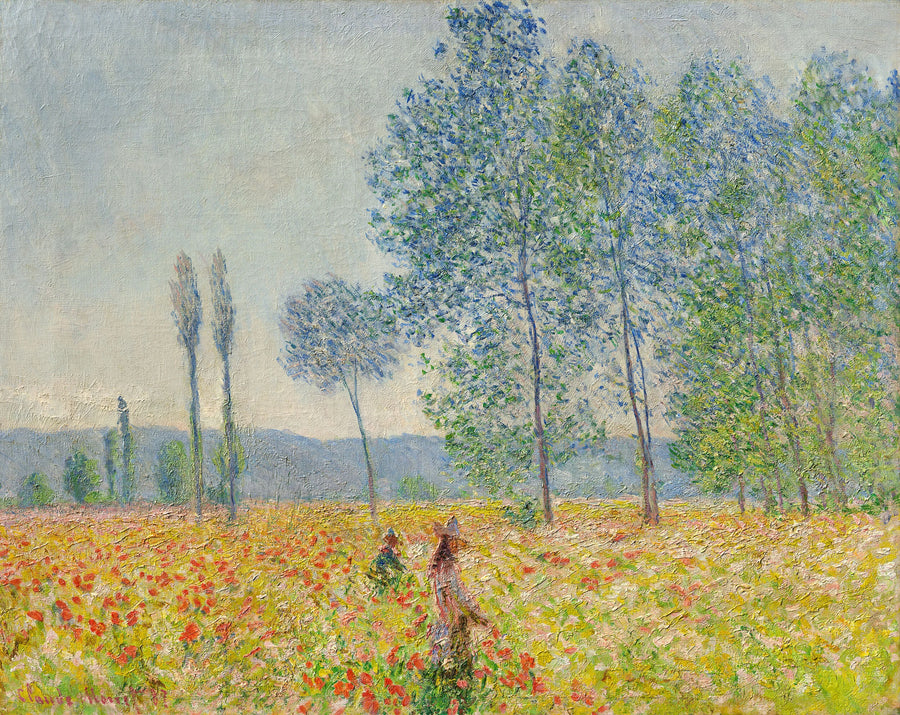 Under the Poplars, Sunlight Effect - Claude Monet