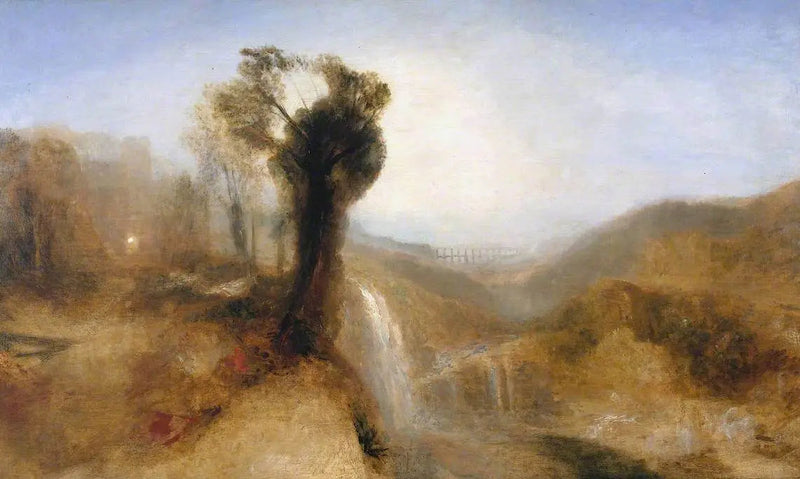 Southern Landscape with an Aqueduct and Waterfall - J. M. W. Turner
