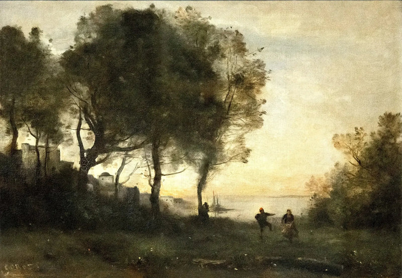 Souvenir d'Italie ; Capri Shore Dancer - Jean-Baptiste Camille Corot