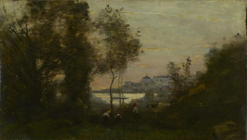 Souvenir de Ville-d'Avray, sunset - Jean-Baptiste Camille Corot