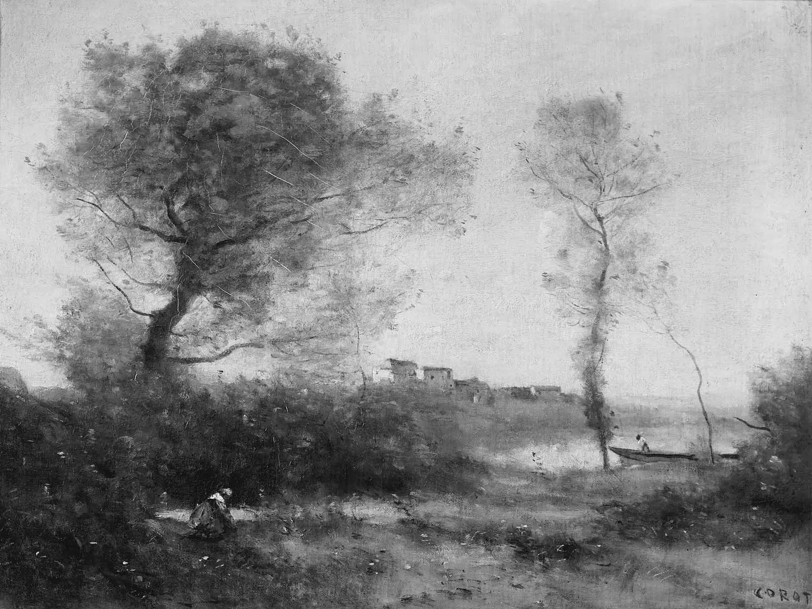 Souvenir des bords de Saône - Jean-Baptiste Camille Corot - Alpha Reproduction