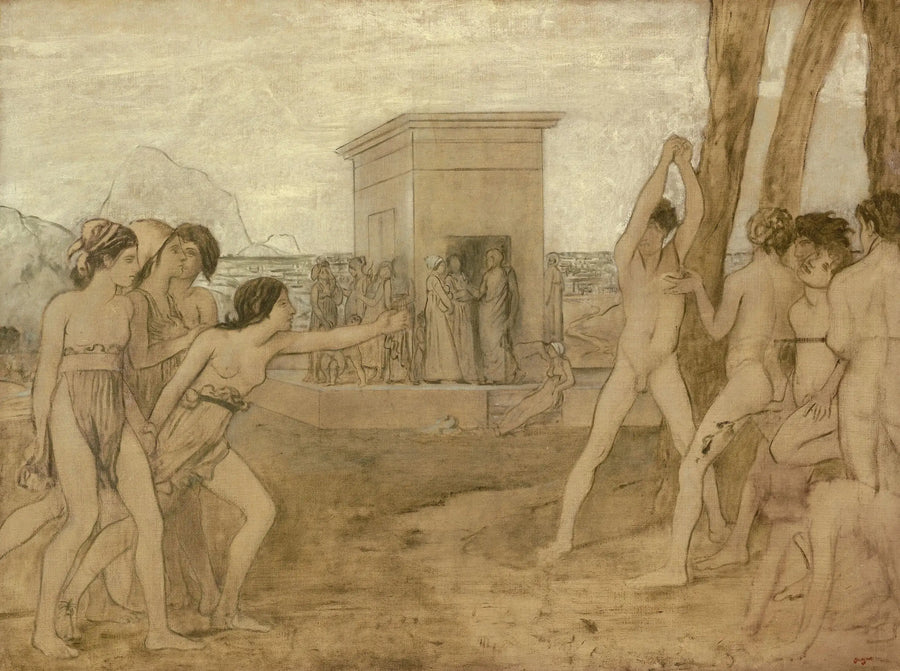 The Spartan Girls Challenge the Boys - Edgar Degas