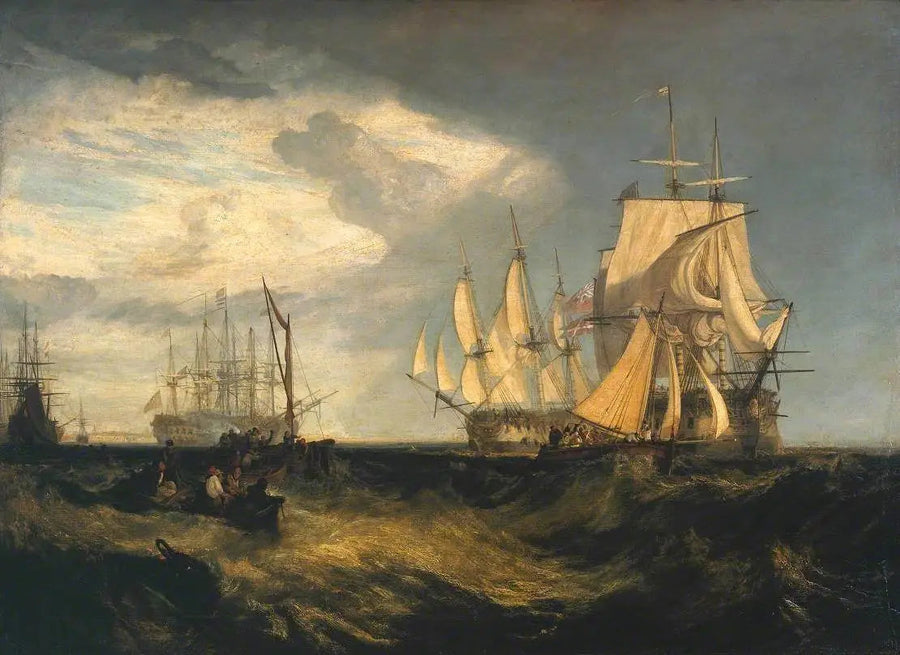 Spithead: Two Captured Danish Ships Entering Portsmouth Harbour - J. M. W. Turner