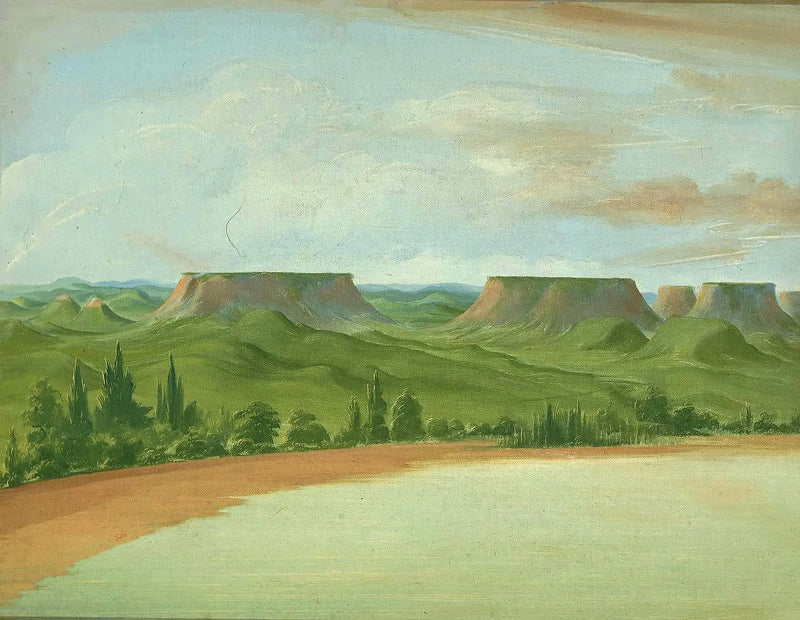 Square Hills, at 1,200 miles above Saint-Louis - George Catlin