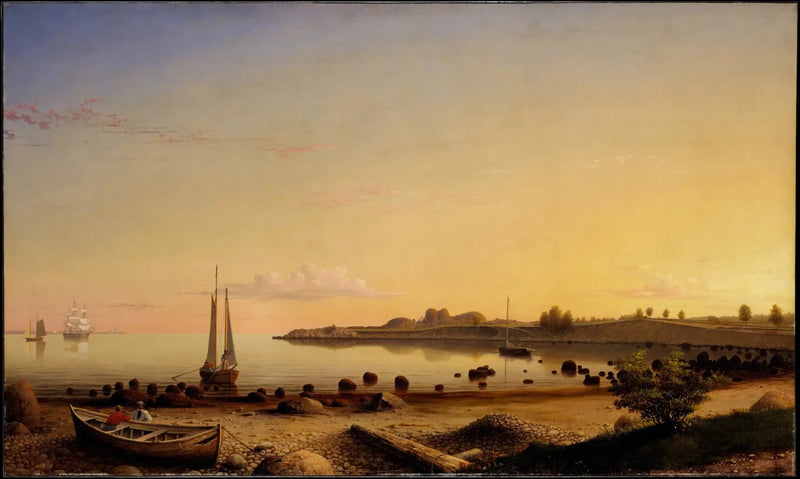 Fort Stage across Gloucester Harbor - Fitz Henry Lane