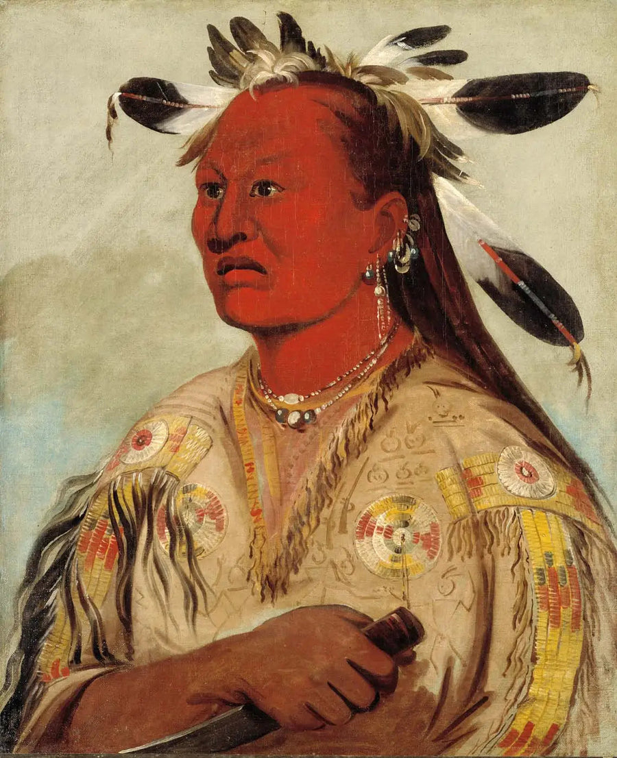 Stán-au-pat, Bloody Hand, tribe chief - George Catlin