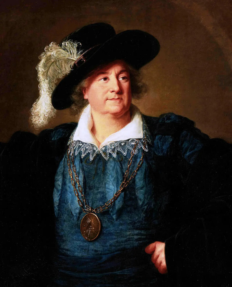 Stanislas Auguste with the Masonic emblem on his chest - Élisabeth Vigée Le Brun