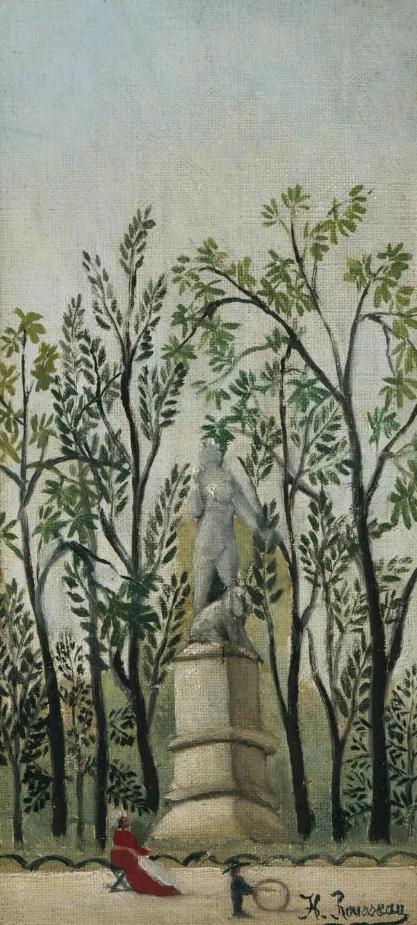 Statue of Diana in the park - Henri Rousseau