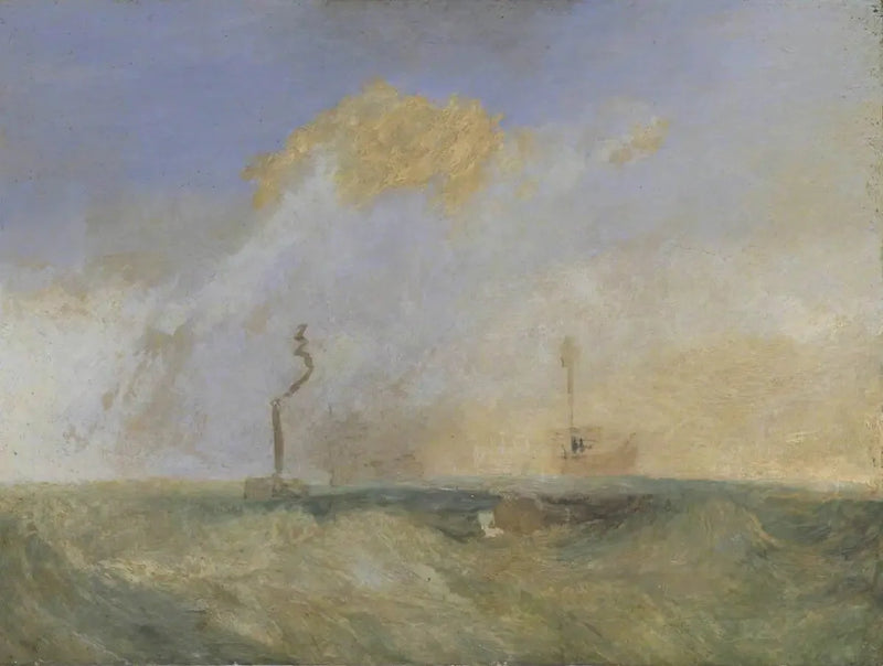 Steamer and Lightship; a study for ‘The Fighting Temeraire’ - J. M. W. Turner