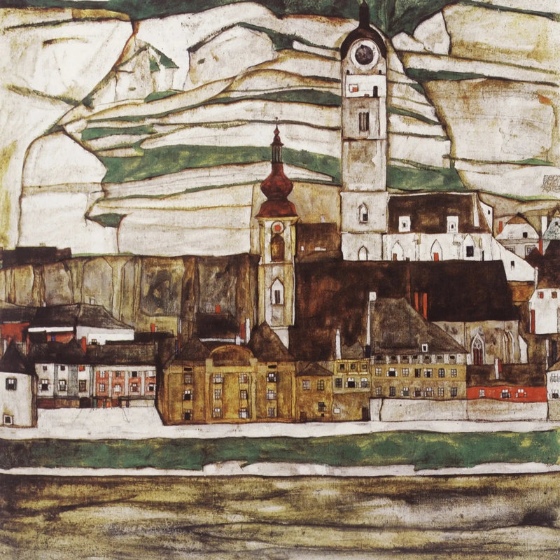 Stein on the Danube, viewed from the south - Egon Schiele