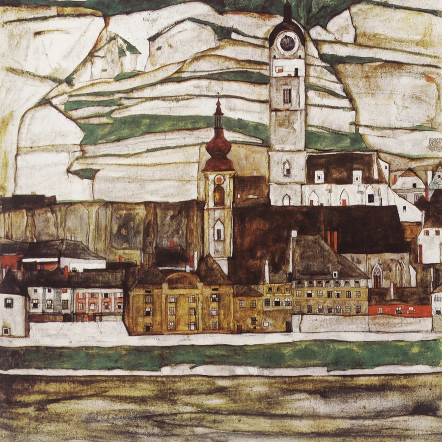 Stein on the Danube, viewed from the south - Egon Schiele