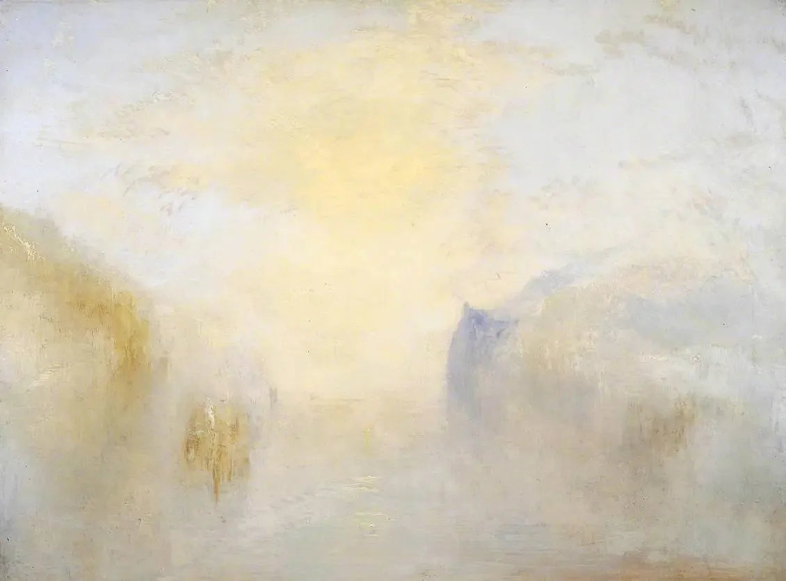 Sunrise, with a Boat between Headlands - J. M. W. Turner image 1 reproduction d’œuvre d’art à l’huile