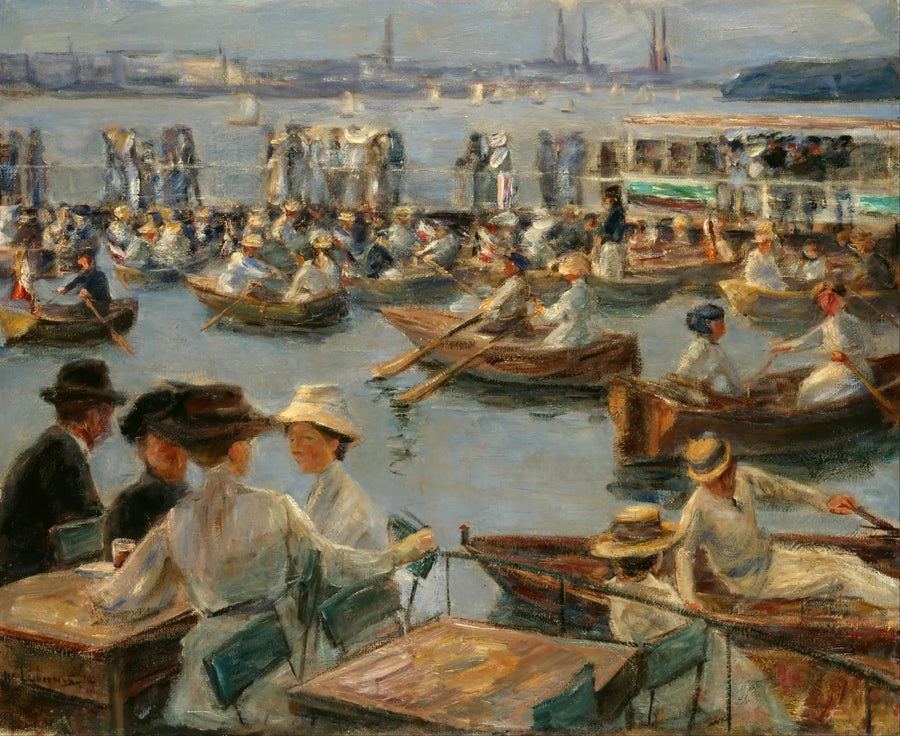On the Alster in Hamburg - Max Liebermann