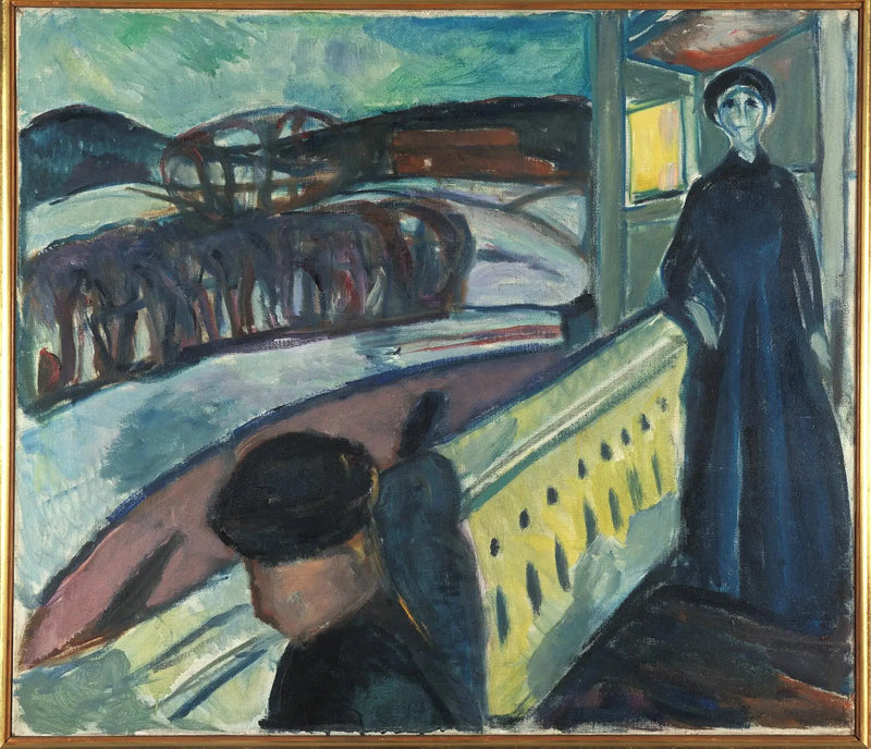 On the Veranda Staircase - Edvard Munch