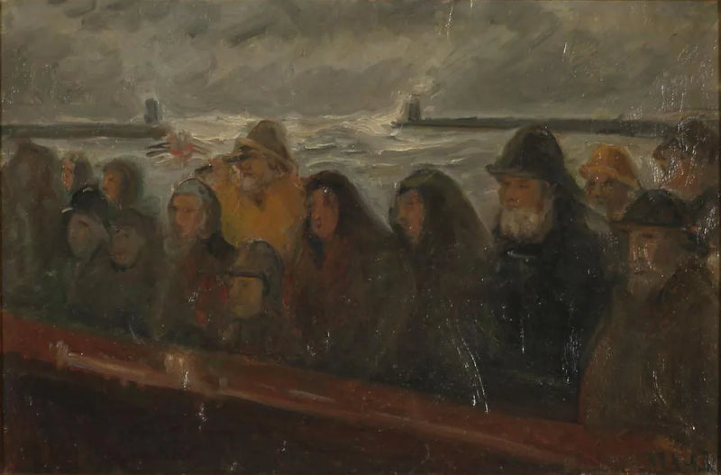 On the pier. Studying. - Michael Peter Ancher