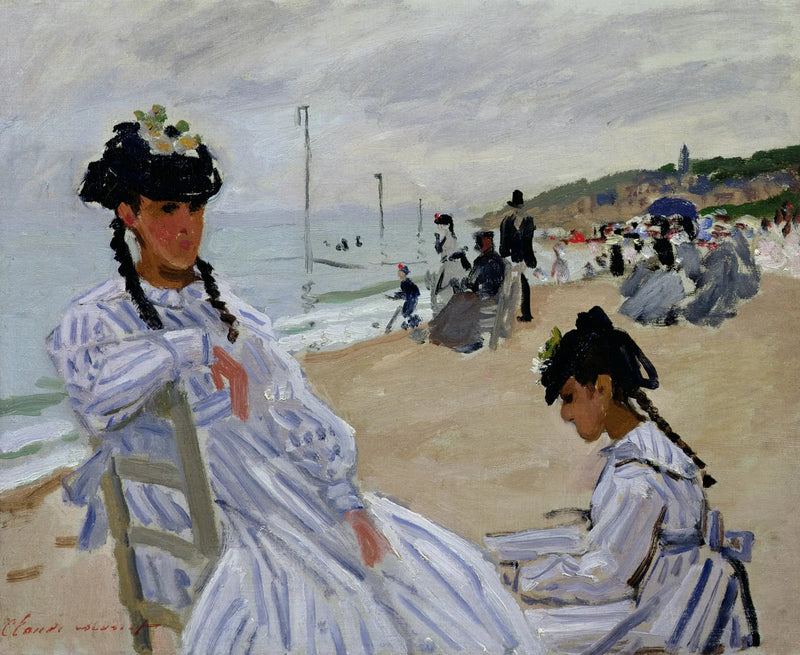 On the Beach at Trouville - Claude Monet