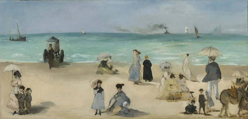 On the Beach at Boulogne - Édouard Manet