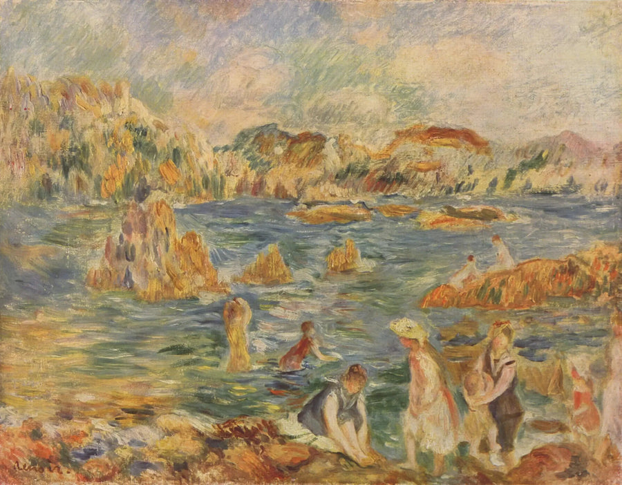 On the Beach at Guernsey - Pierre-Auguste Renoir