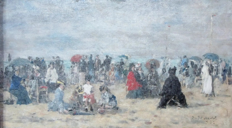 On the Beach at Trouville - Eugène Boudin