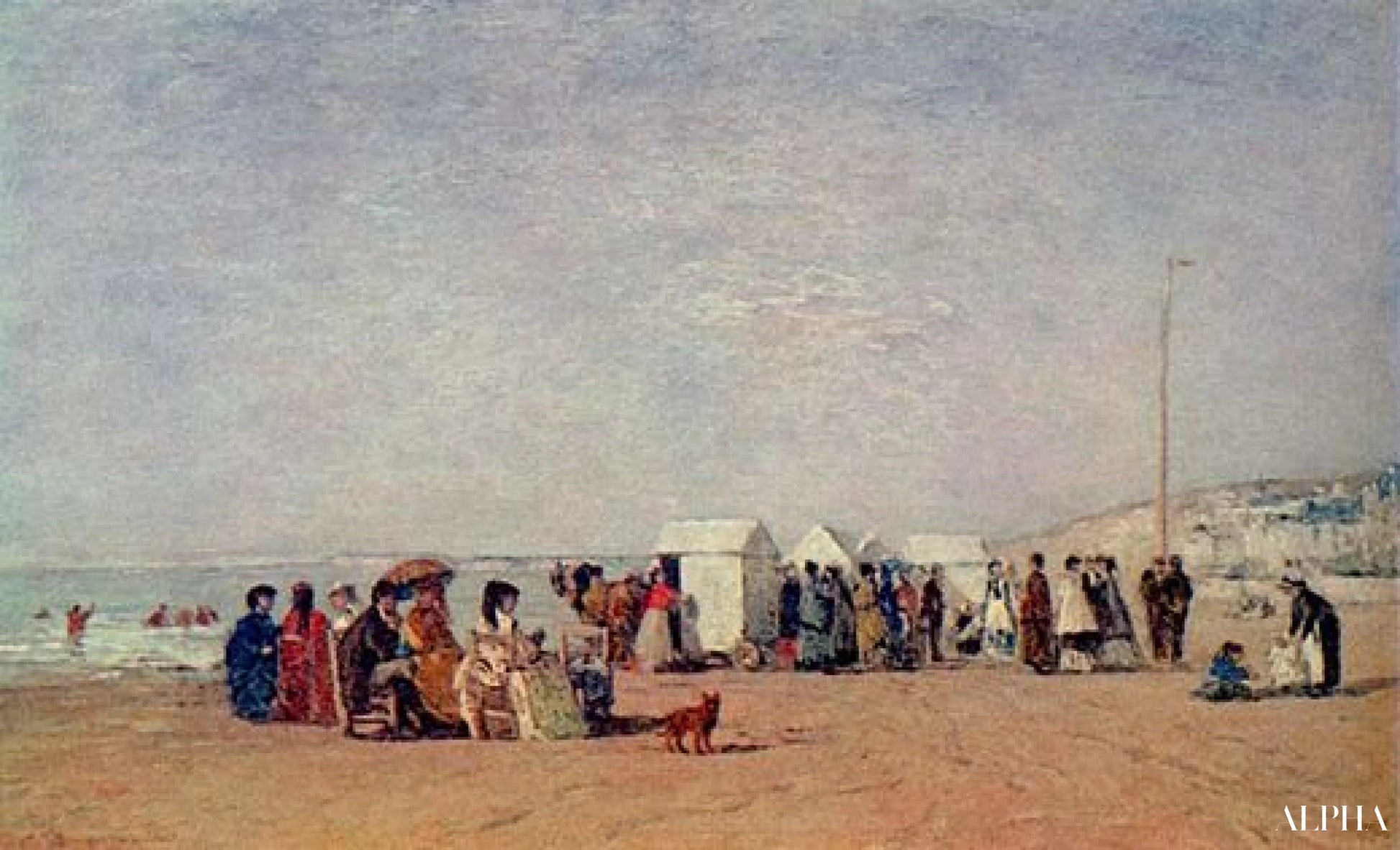 On the beach of Trouville - Eugène Boudin - High-end reproductions of paintings and artworks